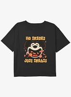 Disney Mickey Mouse No Tricks Just Treats Youth Girls Boxy T-Shirt