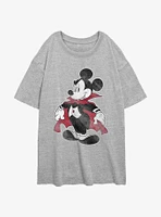 Disney Mickey Mouse Vampire Cape Womens Oversized T-Shirt