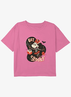 Disney Minnie Mouse Get Spooky Youth Girls Boxy T-Shirt