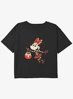 Disney Minnie Mouse Halloween Youth Girls Boxy T-Shirt