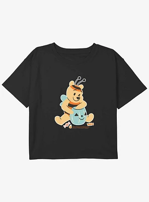 Disney Winnie The Pooh Bee Youth Girls Boxy T-Shirt