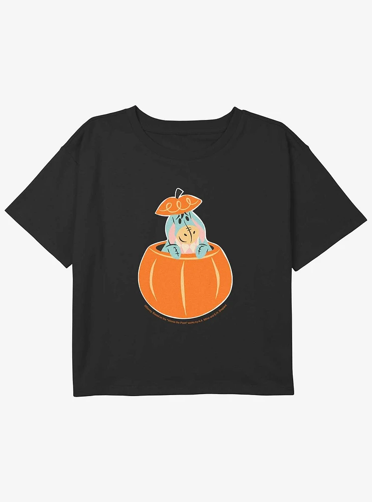 Disney Winnie The Pooh Eeyore Pumpkin Youth Girls Boxy T-Shirt