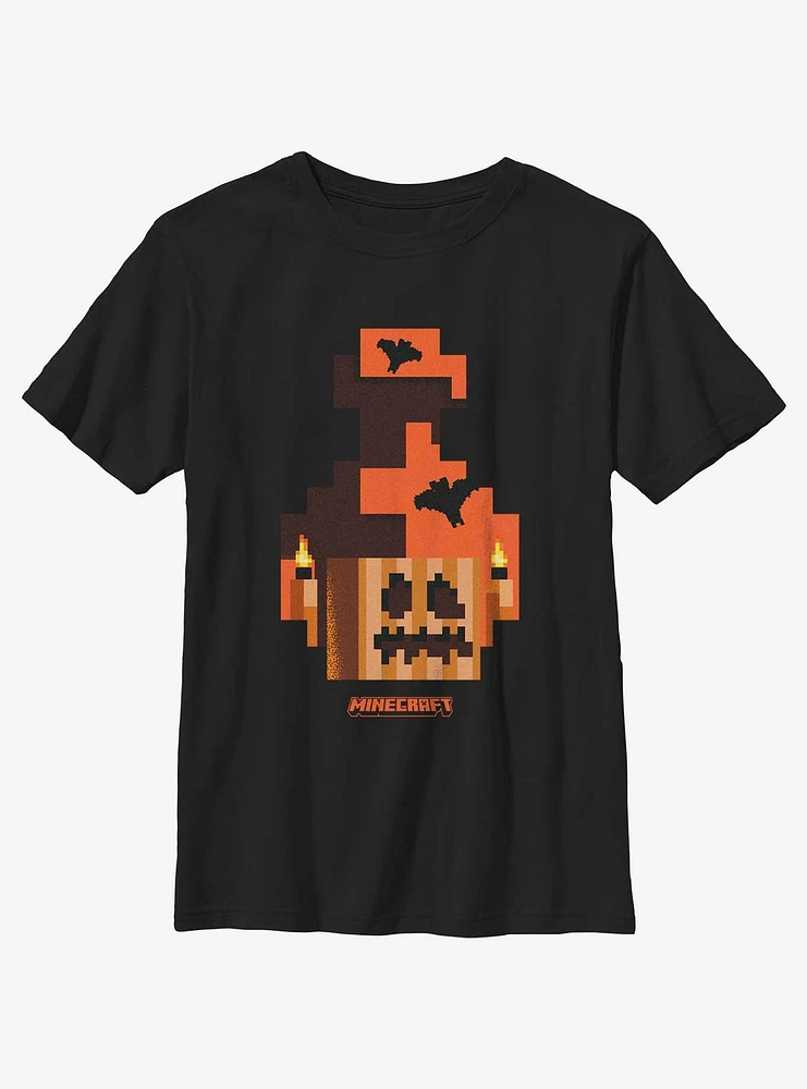 Minecraft Pumpkin Bats Youth Girls T-Shirt