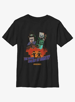 Minecraft Out At Night Youth Girls T-Shirt