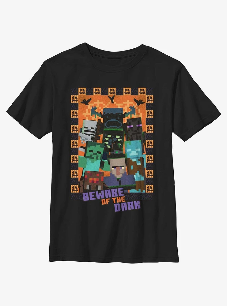 Minecraft Beware Of The Dark Youth Girls T-Shirt