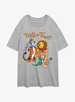 Disney Winnie The Pooh Trick Or Treat Womens Oversized T-Shirt