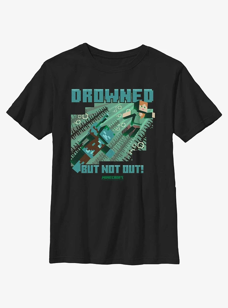 Minecraft Drowned But Not Out Youth Girls T-Shirt