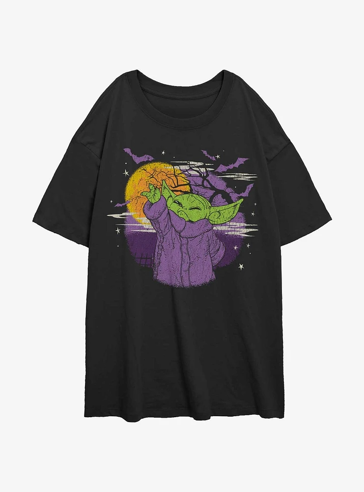 Star Wars The Mandalorian Bats Womens Oversized T-Shirt