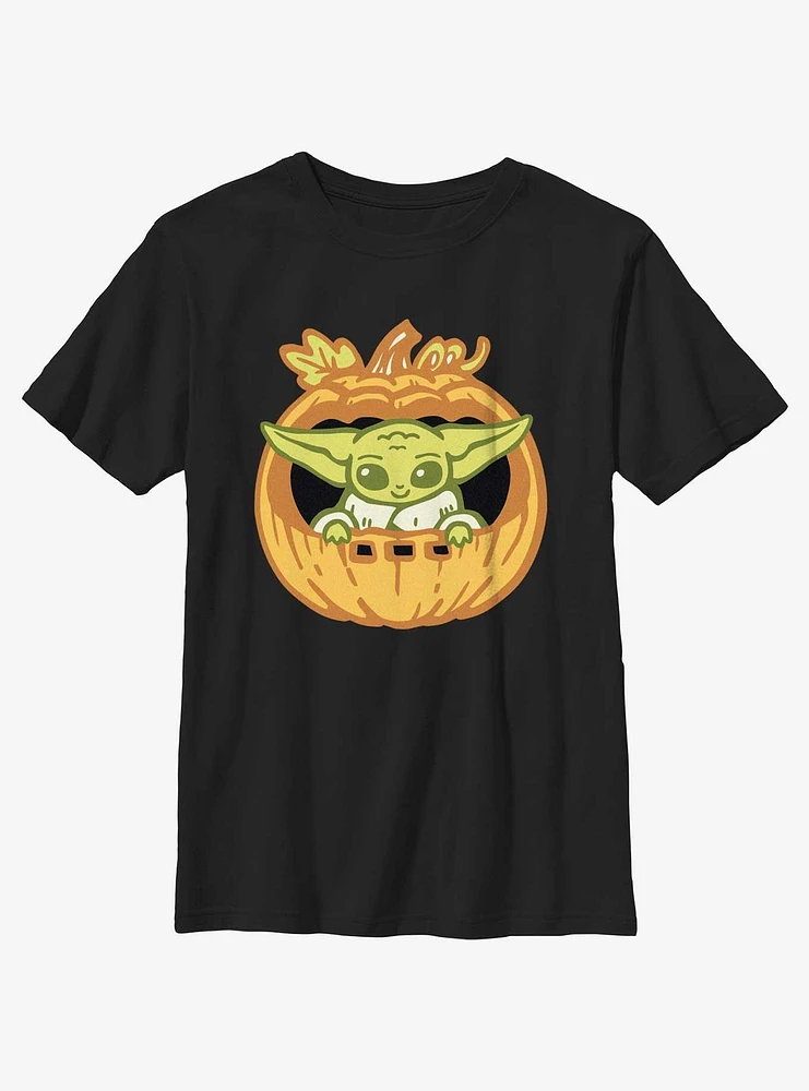 Star Wars The Mandalorian Grogu Pumpkin Youth Girls T-Shirt