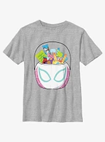 Marvel Spider-Gwen Ghost Spider Halloween Basket Youth Girls T-Shirt