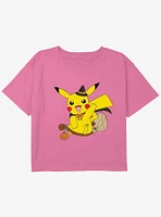 Pokemon Pikachu Witch Youth Girls Boxy T-Shirt