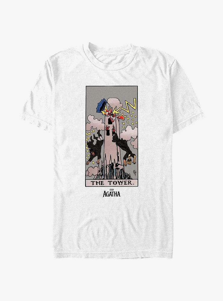 Marvel Agatha The Tower Tarot Card T-Shirt