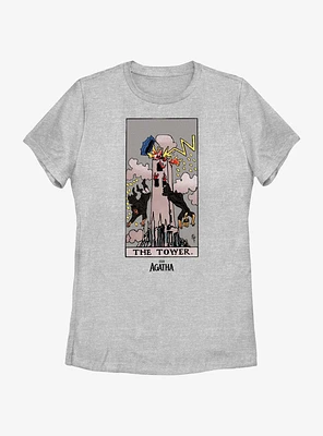 Marvel Agatha The Tower Tarot Card Womens T-Shirt