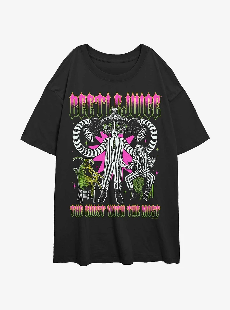 Beetlejuice Heavy Metal Ghost With The Most Womens Oversized T-Shirt