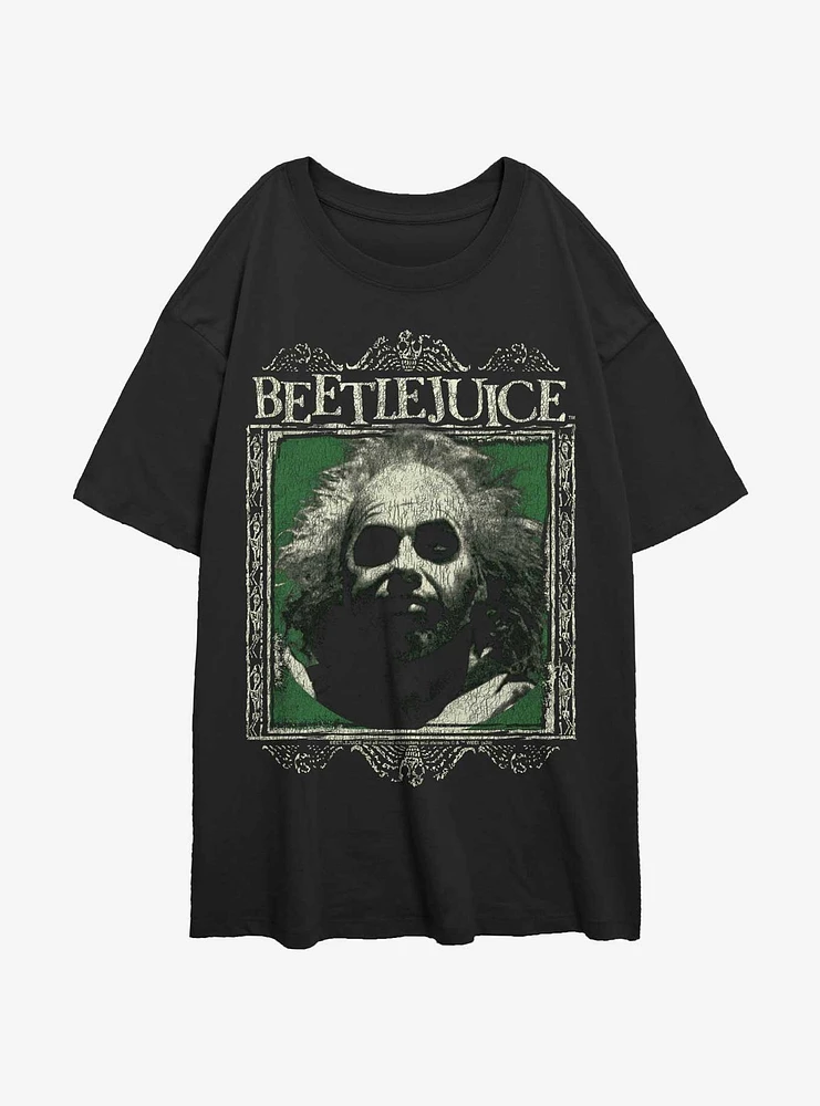 Beetlejuice Framed Womens Oversized T-Shirt