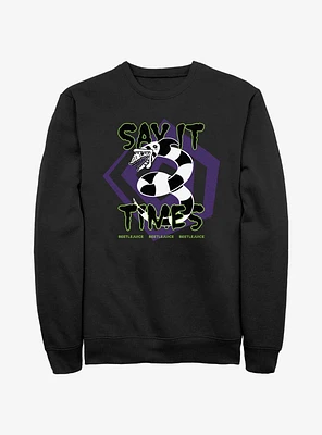 Beetlejuice Say It 3 Times Sweatshirt