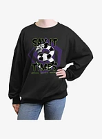 Beetlejuice Say It 3 Times Womens Oversized Sweatshirt