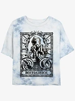 Beetlejuice Tarot Card Womens Tie-Dye Crop T-Shirt