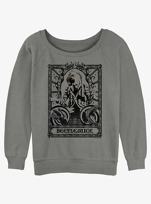 Beetlejuice Tarot Card Womens Slouchy Sweatshirt