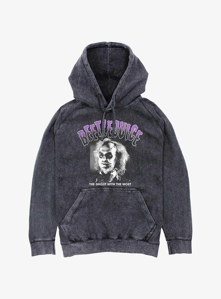 Beetlejuice Spooky Ghost With The Most Mineral Wash Hoodie