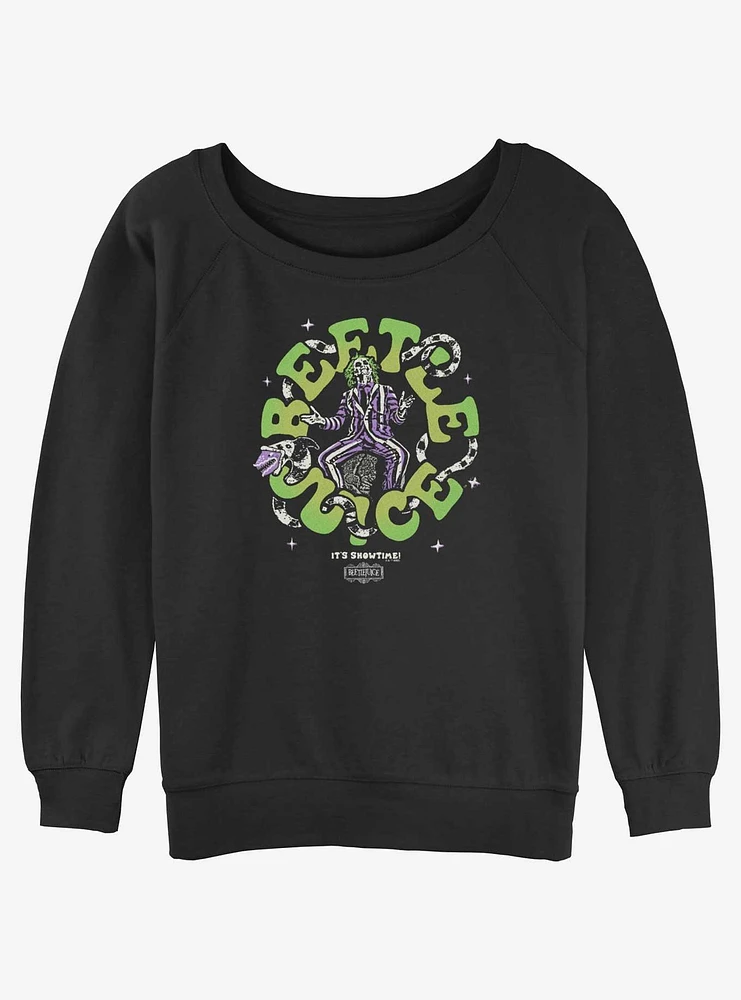 Beetlejuice Groovy Womens Slouchy Sweatshirt