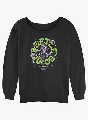 Beetlejuice Groovy Womens Slouchy Sweatshirt