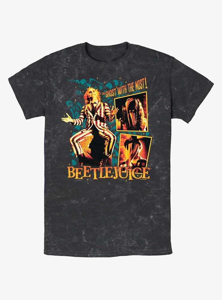 Beetlejuice Collage Boxes Mineral Wash T-Shirt