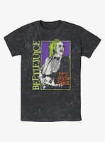 Beetlejuice Side Logo Showtime Mineral Wash T-Shirt