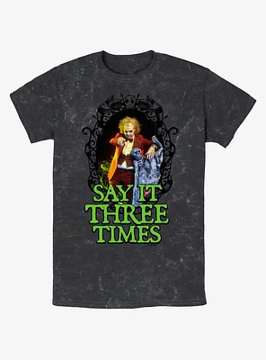 Beetlejuice Say It Three Times Mineral Wash T-Shirt