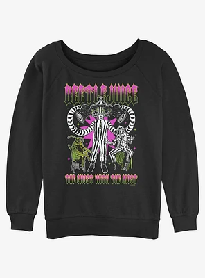 Beetlejuice Heavy Metal Ghost With The Most Womens Slouchy Sweatshirt