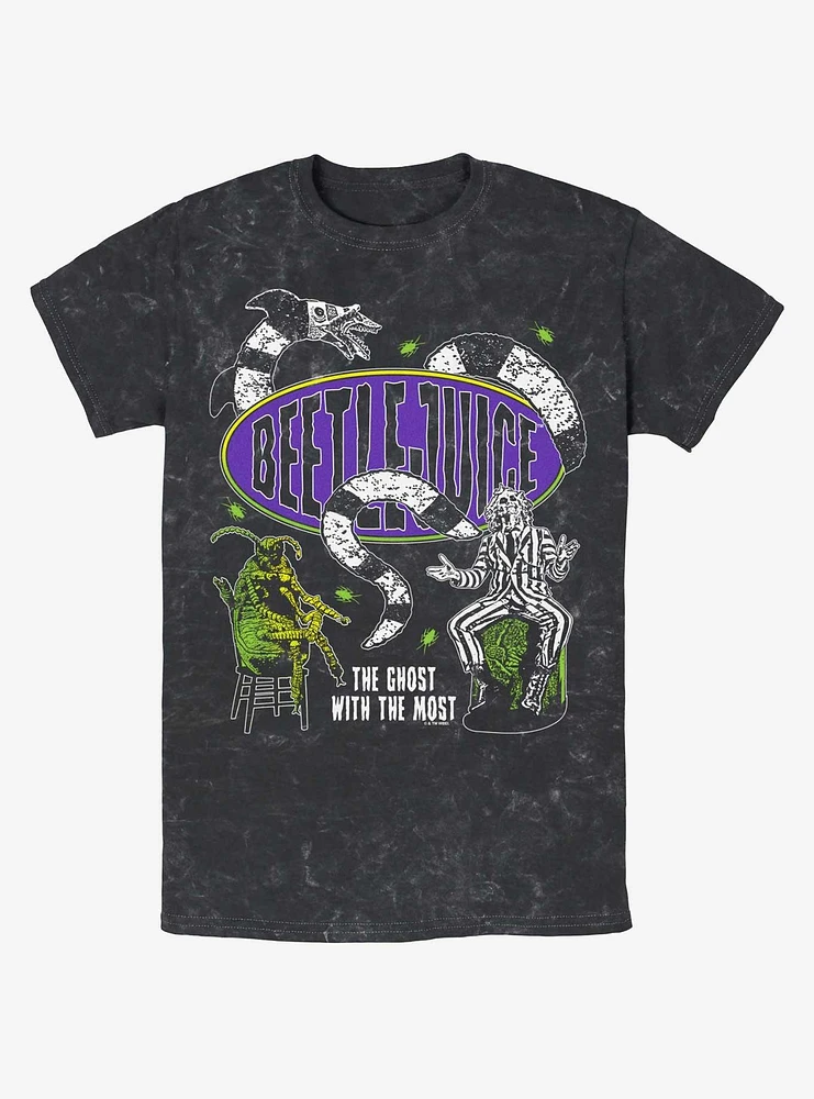 Beetlejuice Racer Logo Mineral Wash T-Shirt