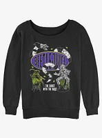 Beetlejuice Racer Logo Womens Slouchy Sweatshirt