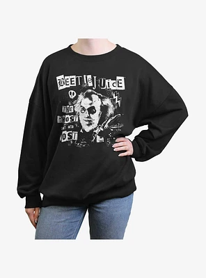 Beetlejuice Punk Womens Oversized Sweatshirt