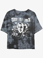 Beetlejuice Punk Womens Tie-Dye Crop T-Shirt