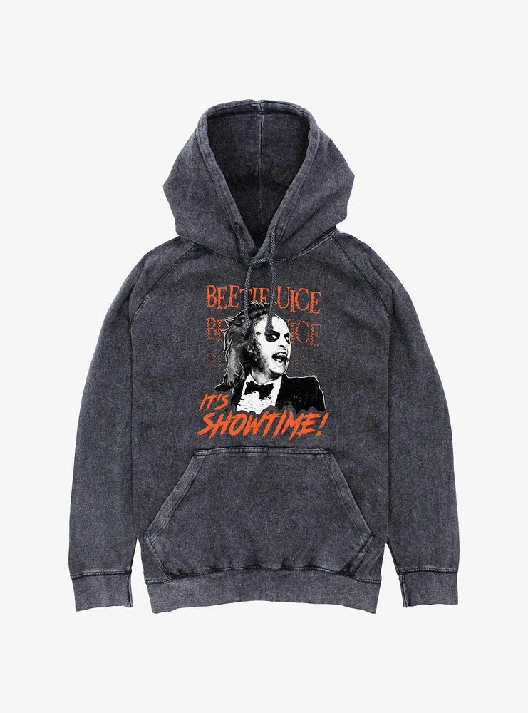 Beetlejuice It's Showtime Mineral Wash Hoodie