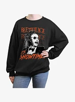 Beetlejuice It's Showtime Womens Oversized Sweatshirt