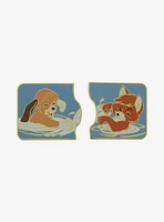 Disney The Fox and the Hound Todd and Copper Splashing Enamel Pin Set