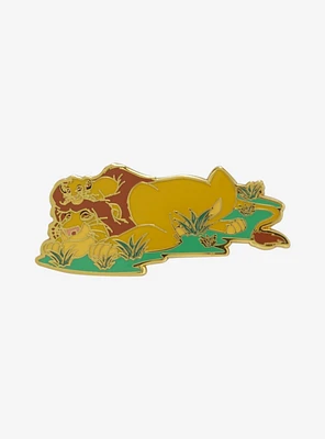 Disney The Lion King Mufasa & Simba Grassy Enamel Pin