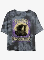 Marvel Agatha Harkness Framed Tie Dye Crop Girls T-Shirt