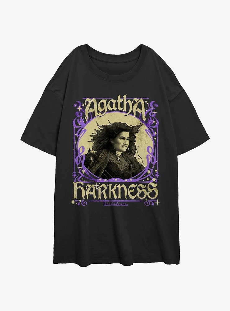 Marvel Agatha Harkness Framed Girls Oversized T-Shirt