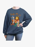 Disney Winnie The Pooh Trick Or Treat Womens Oversized Sweatshirt