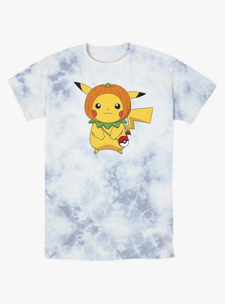 Pokemon Pumpkin Hat Tie-Dye T-Shirt