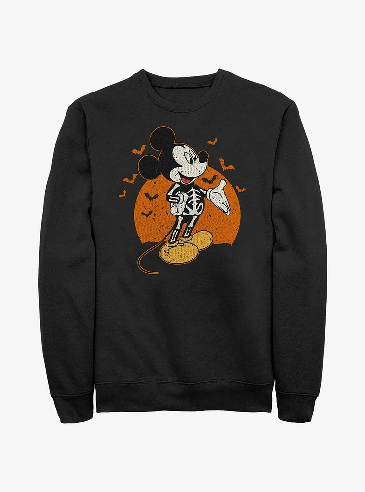 Disney Mickey Mouse Skeleton Costume Full Moon Sweatshirt