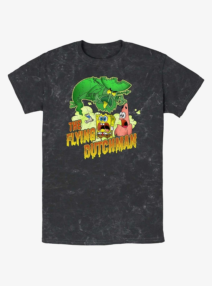 Spongebob Squarepants Flying Dutchman Mineral Wash T-Shirt