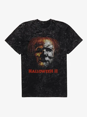 Halloween II Pumpkin Face Mask Mineral Wash T-Shirt