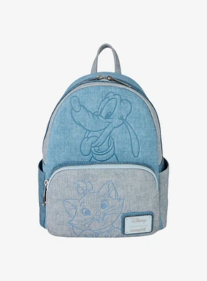 Loungefly Disney Dogs & Cats Denim Mini Backpack