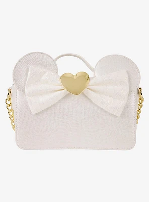 Loungefly Disney Minnie Mouse Ears Lace Wedding Crossbody Bag
