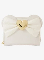 Loungefly Disney Minnie Mouse Ears Lace Wedding Small Zip Wallet