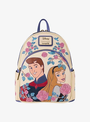 Loungefly Disney Sleeping Beauty Aurora & Prince Phillip Floral Mini Backpack