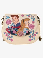 Loungefly Disney Sleeping Beauty Aurora & Prince Phillip Floral Crossbody Bag
